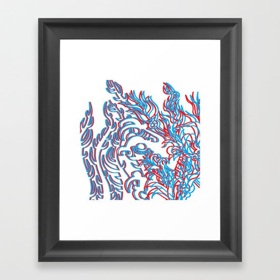 THIRD DIMENSION Framed Art Print
