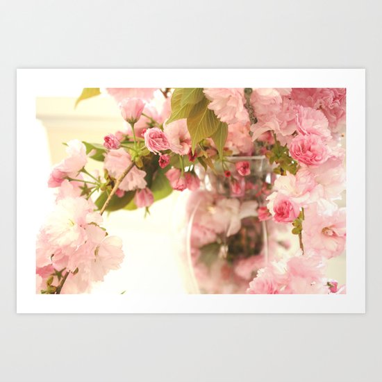 Dreamy Pink Apple Blossoms Art Print