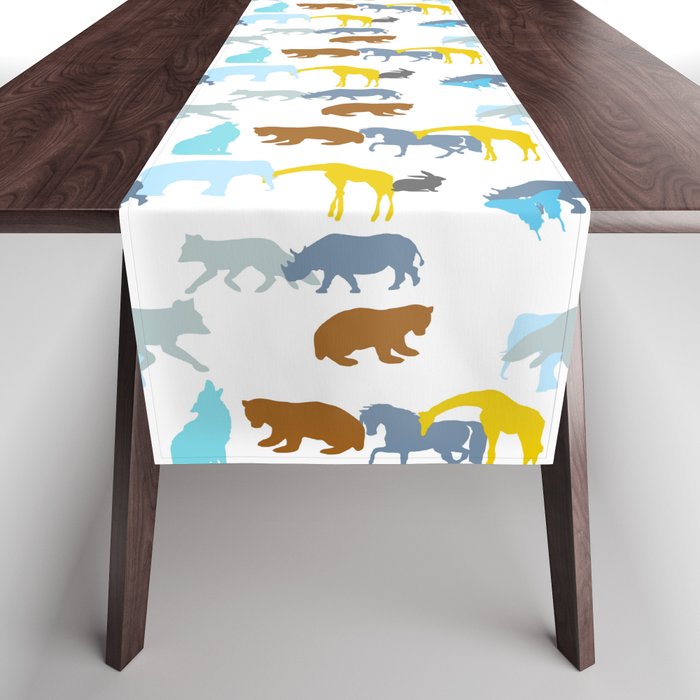 Animals,forest,Scandinavian style art Table Runner