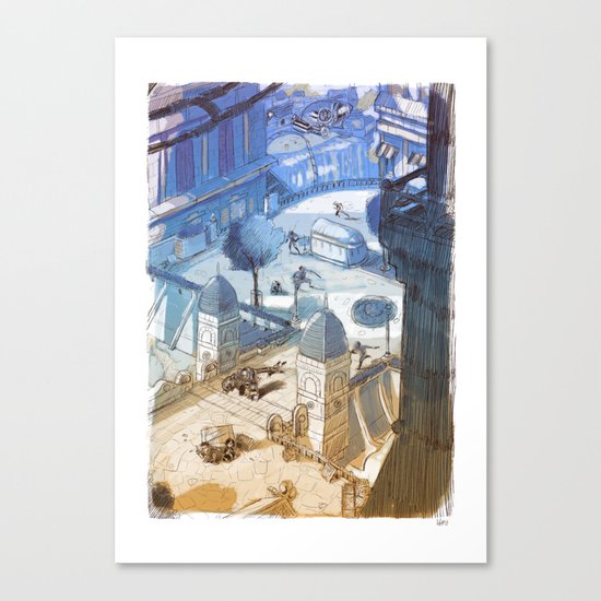Columbia Fight Canvas Print