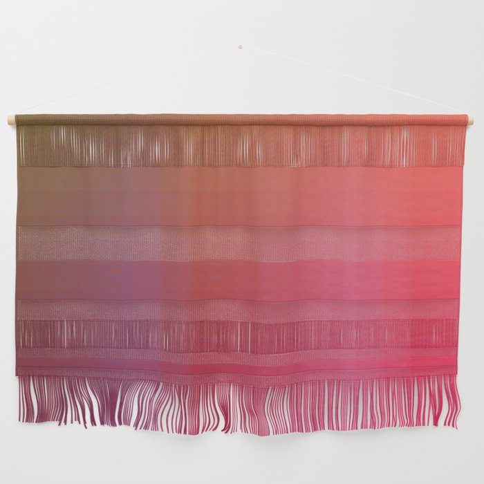 Whispered Circles Red, Magenta, Orange, Yellow Ombre Wall Hanging