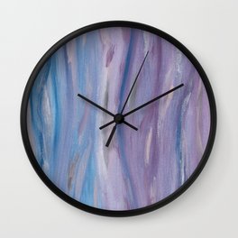 Touching Purple Blue Watercolor Abstract #2 #painting #decor #art #society6 Wall Clock