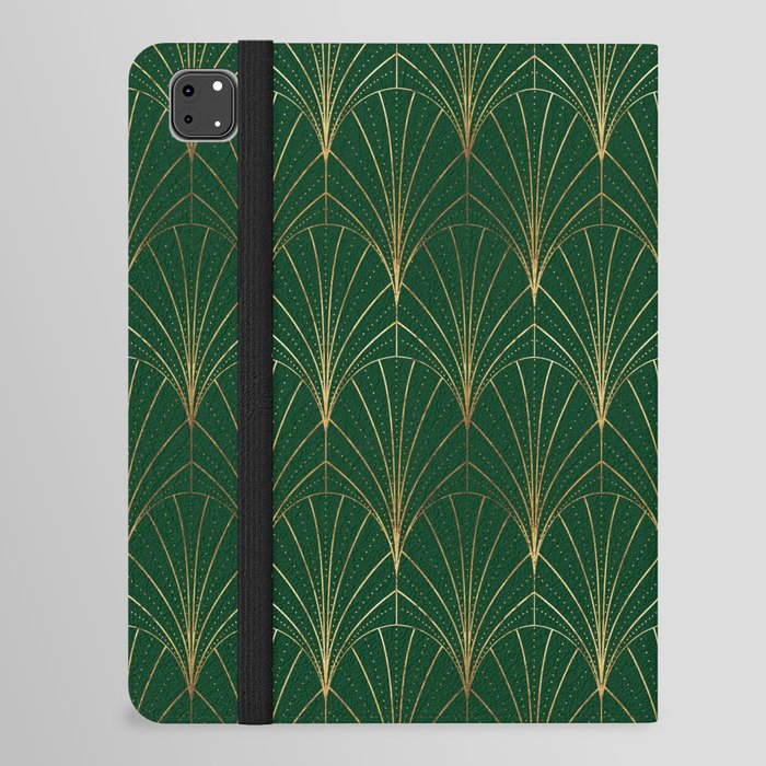 Art Deco Waterfalls // Emerald Green iPad Folio Case