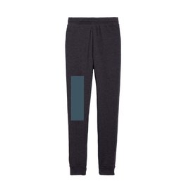 Dark Caribbean Aqua Single Solid Color Coordinates with PPG Oceania PPG10-01 Blue Persuasion Kids Joggers