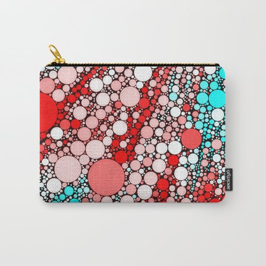 Bubble shower,red,aqua Carry-All Pouch