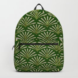Green and gold Artdeco pattern Backpack