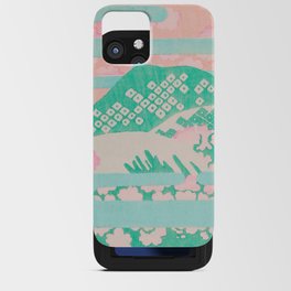 Fuji Cherry Blossom Vintage Japanese Landscape iPhone Card Case