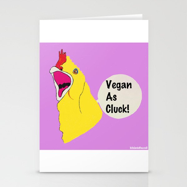 VEGAN AS CLUCK Stationery Cards