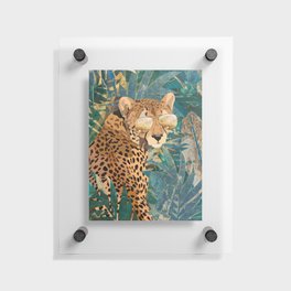 Cheetah on holiday in the Amazon Jungle Floating Acrylic Print