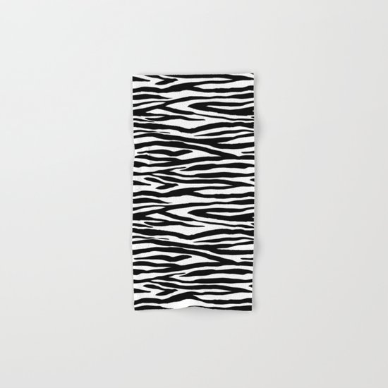 Zebra stripes pattern black and white Hand & Bath Towel