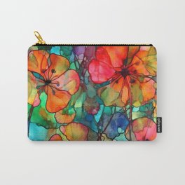 Nasturtium Stained Glass Carry-All Pouch