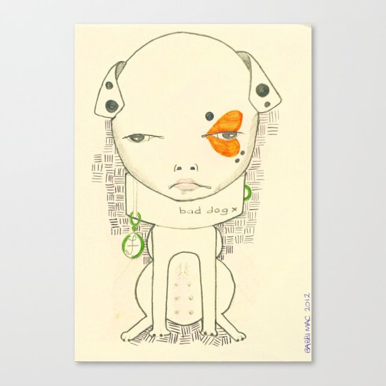 bad dog Canvas Print