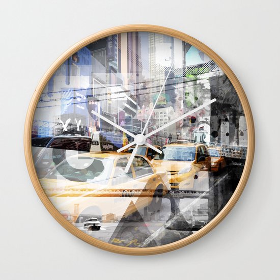 New York City | Geometric Mix No. 9 Wall Clock