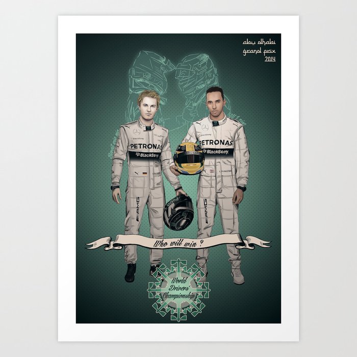 Formula 1 World Driver's Championship 2014 Art Print