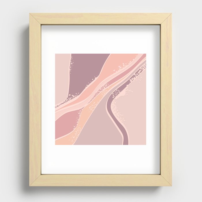 Peaches, Melons and Baby pink - muted Recessed Framed Print