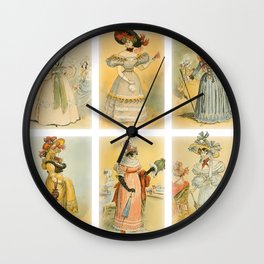 Vintage Paris Fashion (18th-19th century) Wall Clock