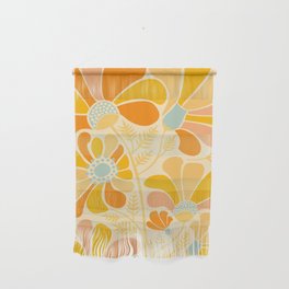 Sunny Flowers Floral Illustration Wall Hanging