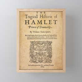 Shakespeare, Hamlet 1603 Framed Mini Art Print