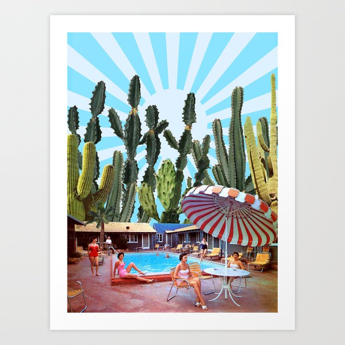Cactus Inn Art Print