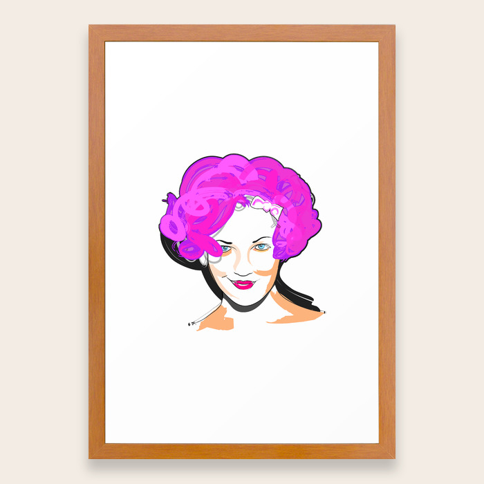Drew Barrymore Framed Art Print By Urbanpunk Society6