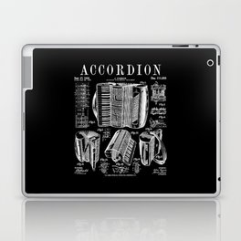 Accordion Player Accordionist Instrument Vintage Patent Laptop Skin