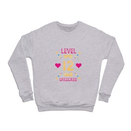 12th Level unlocked Birthday Shirt for womens Crewneck Sweatshirt