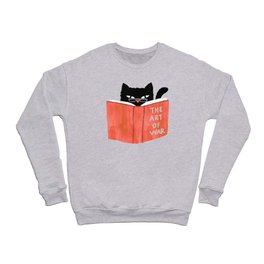 Cat reading book Crewneck Sweatshirt