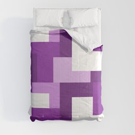 Purple abstract square tiles Comforter