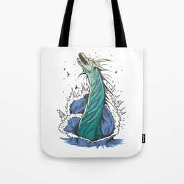 Cool Leviathan Water Dragon In The Sea Tote Bag