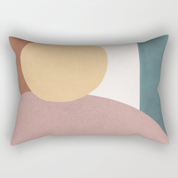 Abstract Earth 1.1 - Painted Shapes Rectangular Pillow