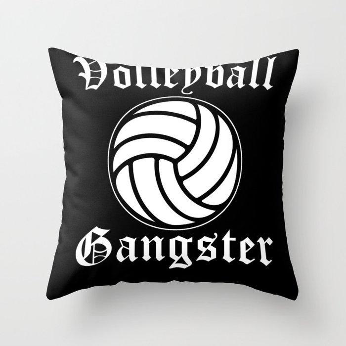 Volleyball Gangster Throw Pillow
