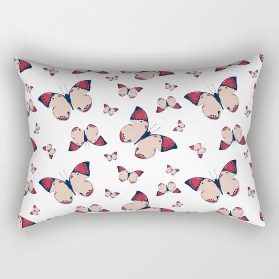 Spring Butterfly (Pattern) Rectangular Pillow