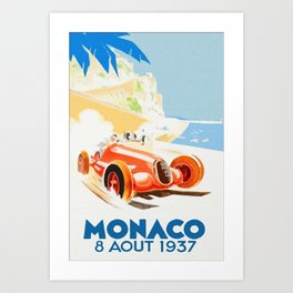 Grand Prix Monaco 1937 Art Print