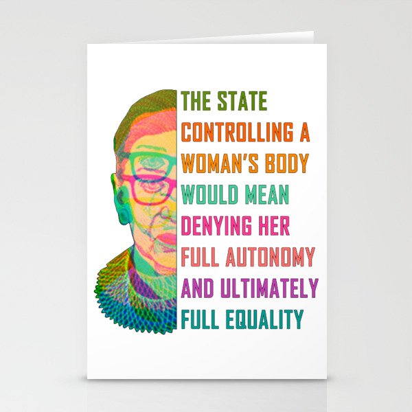A Woman's Body is Full Equality Stationery Cards