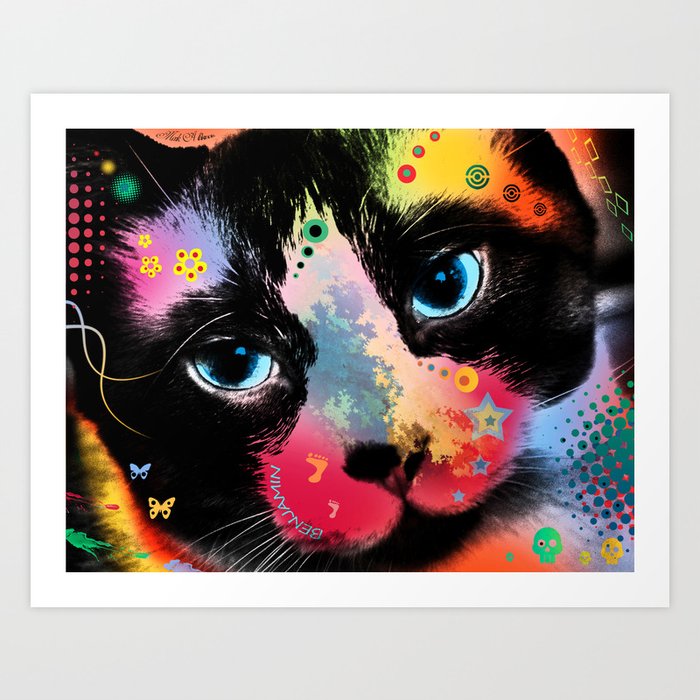 cute cat  Art Print