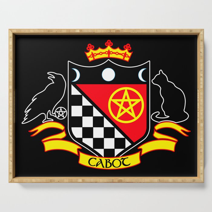 Cabot Tradition Crest (black) Serving Tray