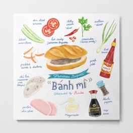 Bánh Mì (Vietnamese Baguette) Metal Print