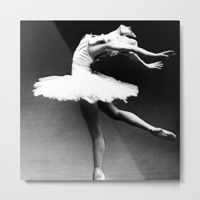 Swan Lake Ballet Magnificent Natalia Makarova black and white photograph  Metal Print