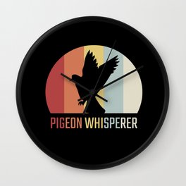 Pigeon Whisperer Retro Wall Clock