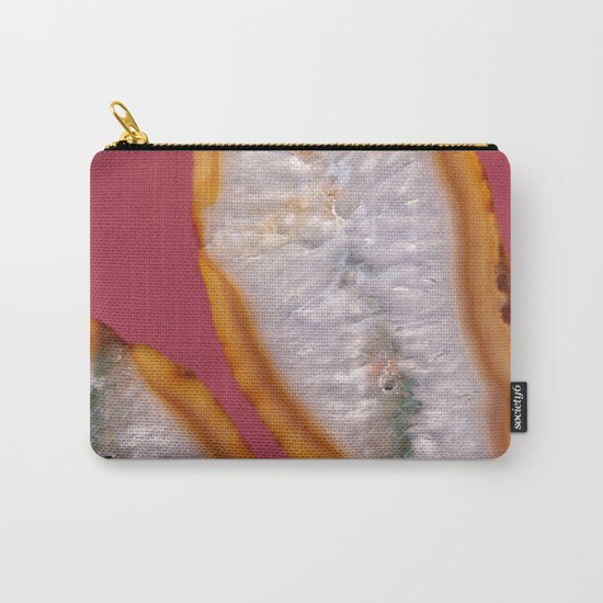 Agate Translucent #Yellow #Orange #4 #decor #art #society6 Carry-All Pouch