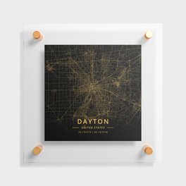 Dayton, United States - Gold Floating Acrylic Print