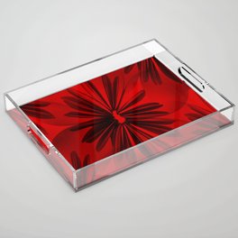 Red Origami Flowers #decor #society6 #buyart Acrylic Tray