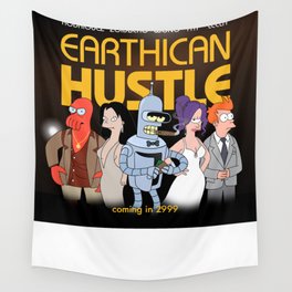 Earthican Hustle parody movie poster - B Wall Tapestry