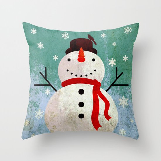 snowpy christmas Throw Pillow