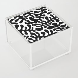 Black Matisse cut outs seaweed pattern on white background Acrylic Box