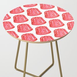 Pink Jello Pattern - White Side Table