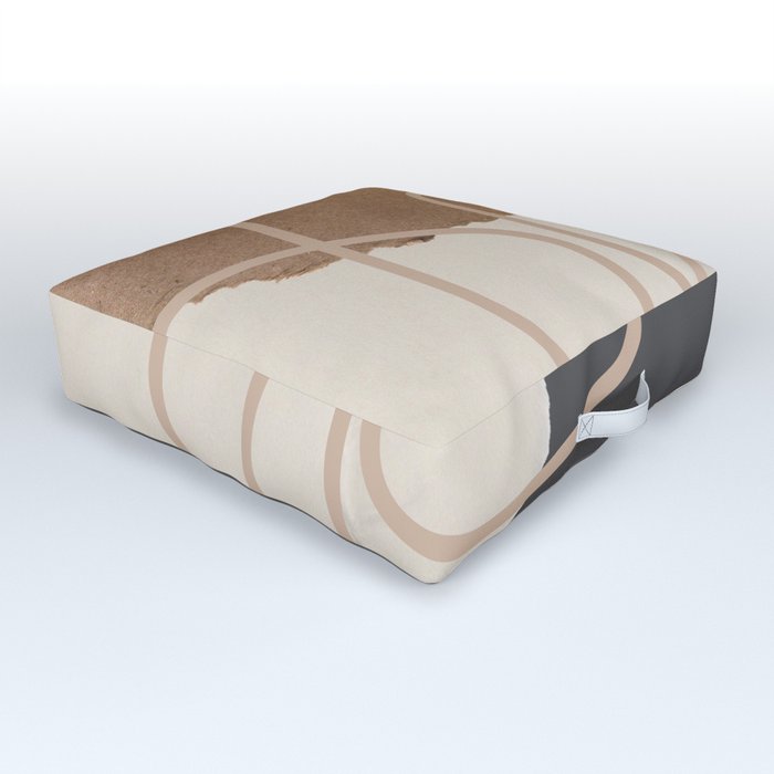Warm Tones Paper earth   Aeasthetic  Pattern Outdoor Floor Cushion