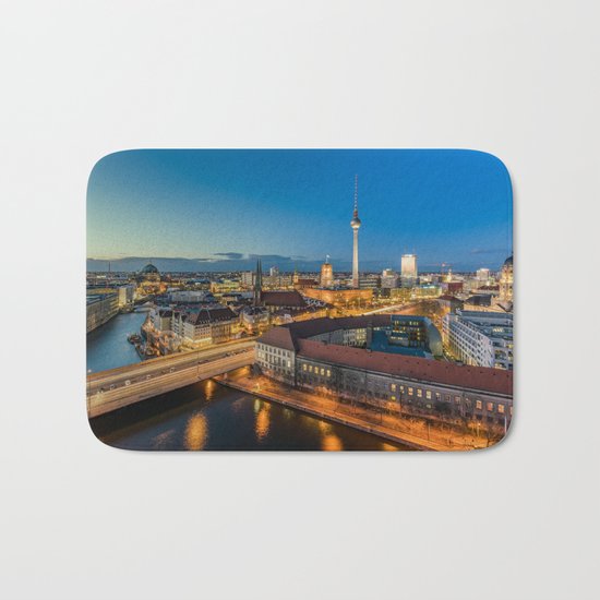 Berlin Blues Bath Mat