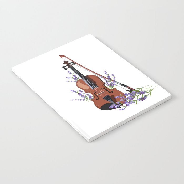 Violin with lavender Notebook