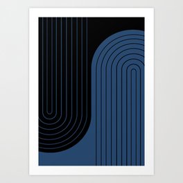 Two Tone Line Curvature X Art Print
